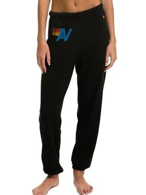 Aviator Nation Logo Sweatpants Black Like New